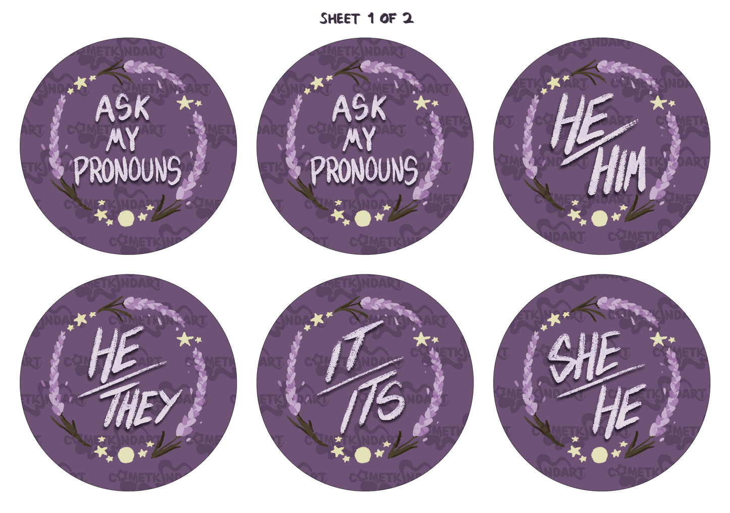 Lavender Ring | Pronoun Pin