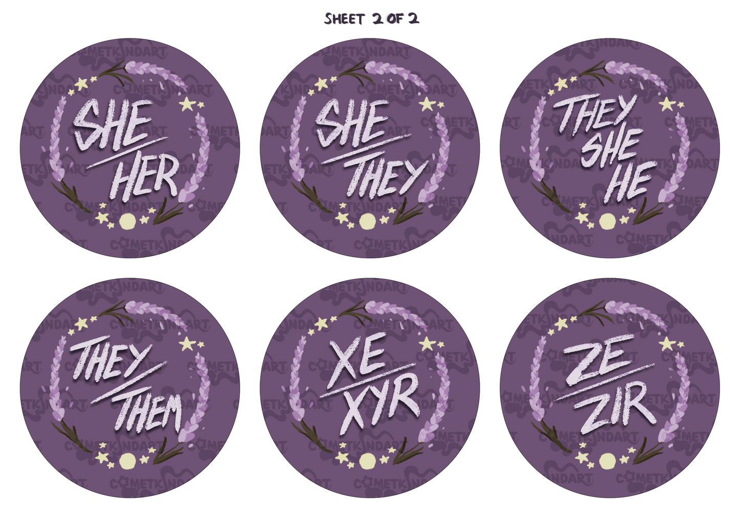Lavender Ring | Pronoun Pin