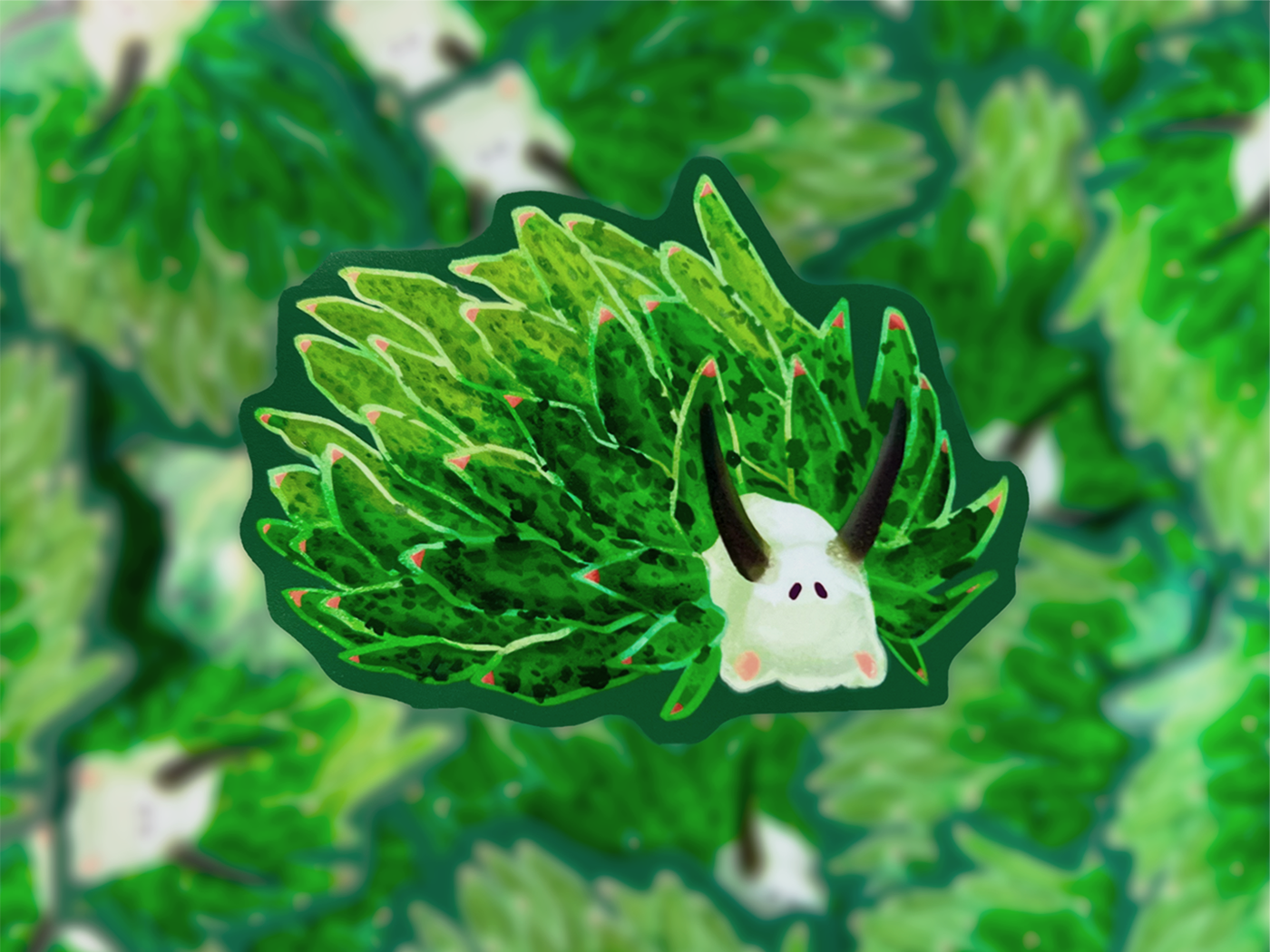 Leafy Sheep Sea Slug | Vinyl Sticker