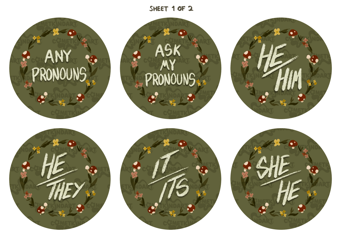 Mushroom Ring | Pronoun Pin