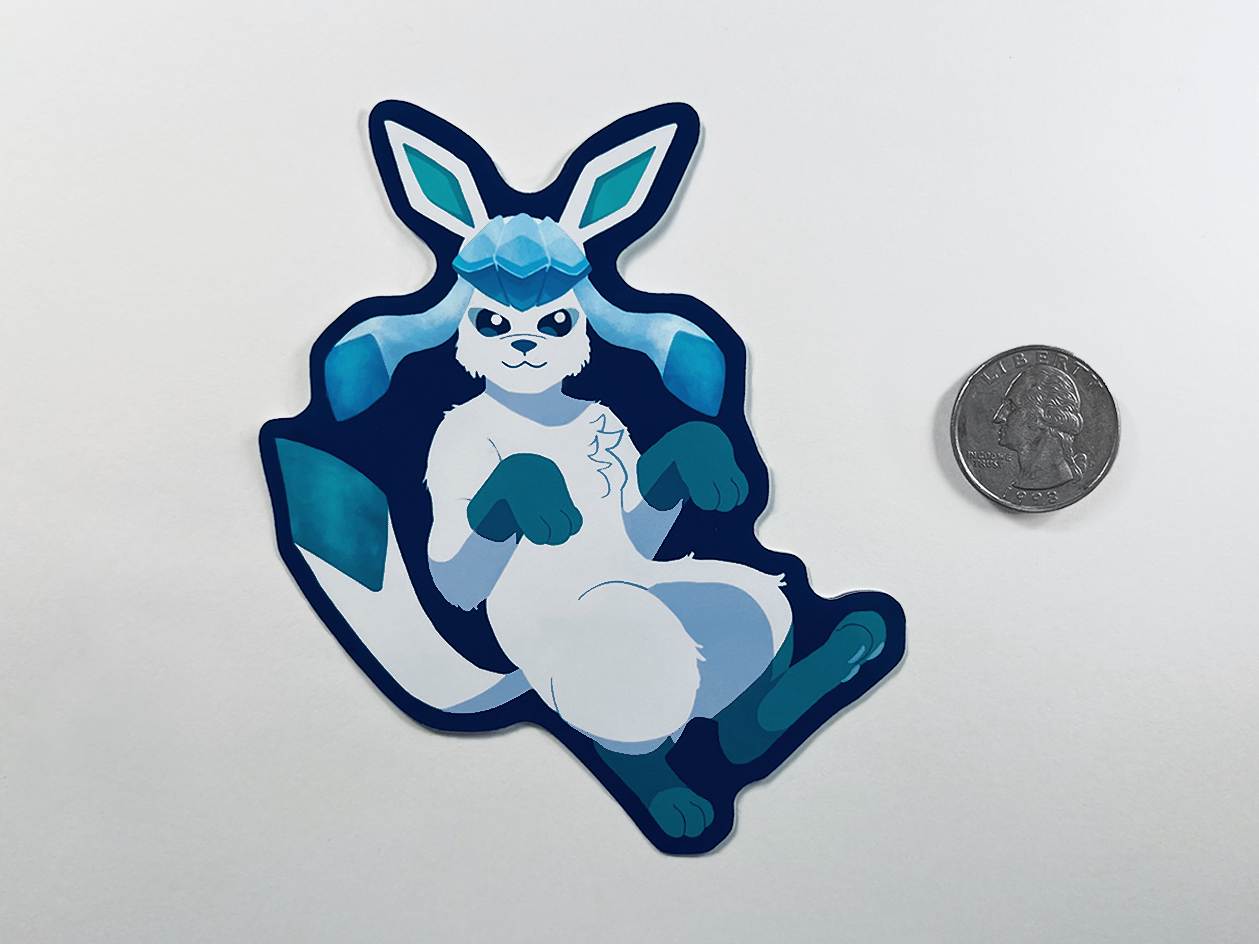 Shiny Glaceon | Vinyl Pokémon inspired Sticker