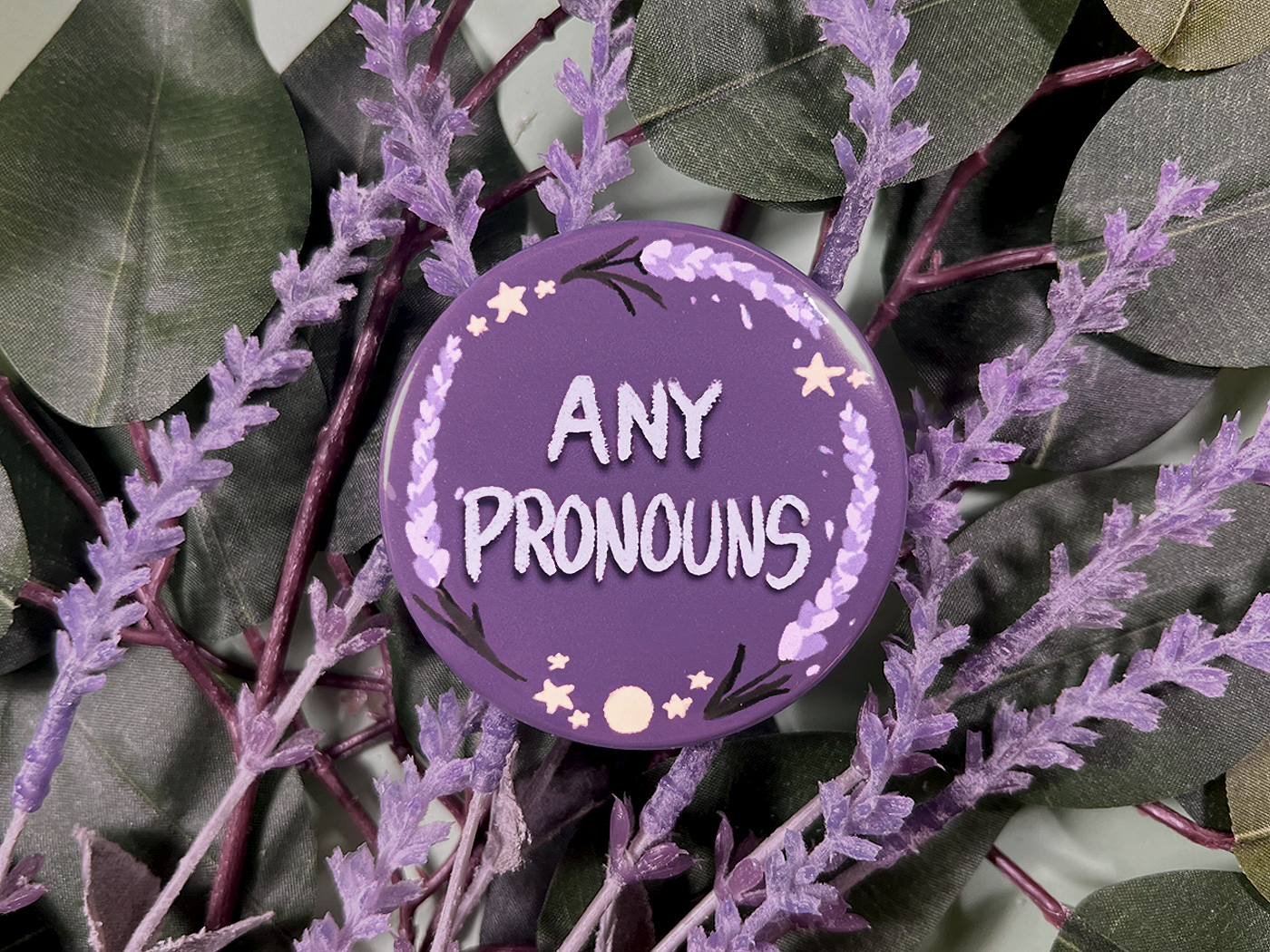 Lavender Ring | Pronoun Pin