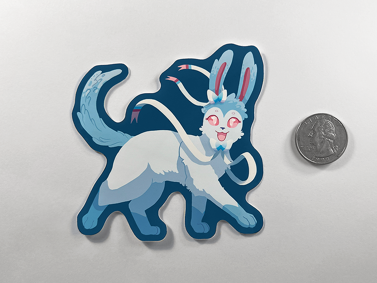 Shiny Sylveon | Vinyl Pokémon inspired Sticker