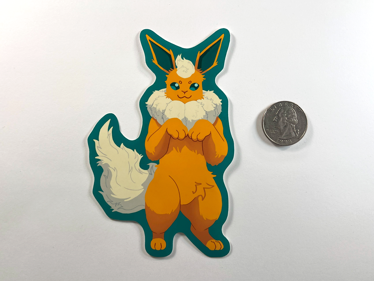 Shiny Flareon | Vinyl Pokémon inspired Sticker