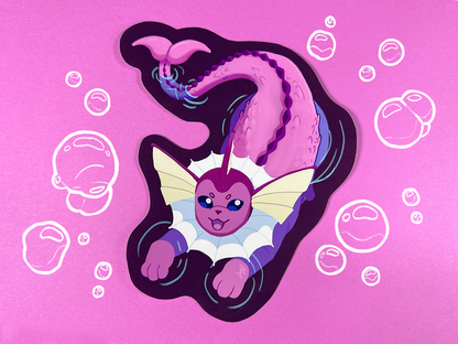 Shiny Vaporeon | Vinyl Pokémon inspired Sticker